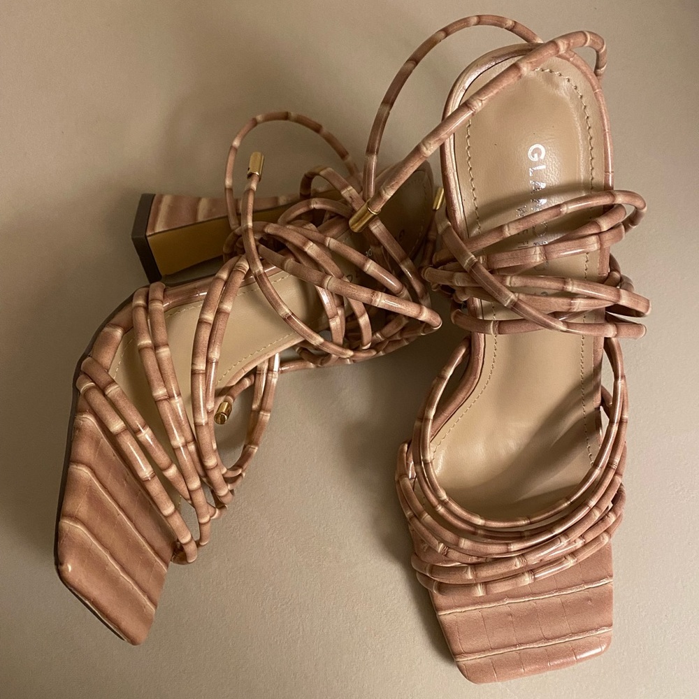 Strap Croc Heels